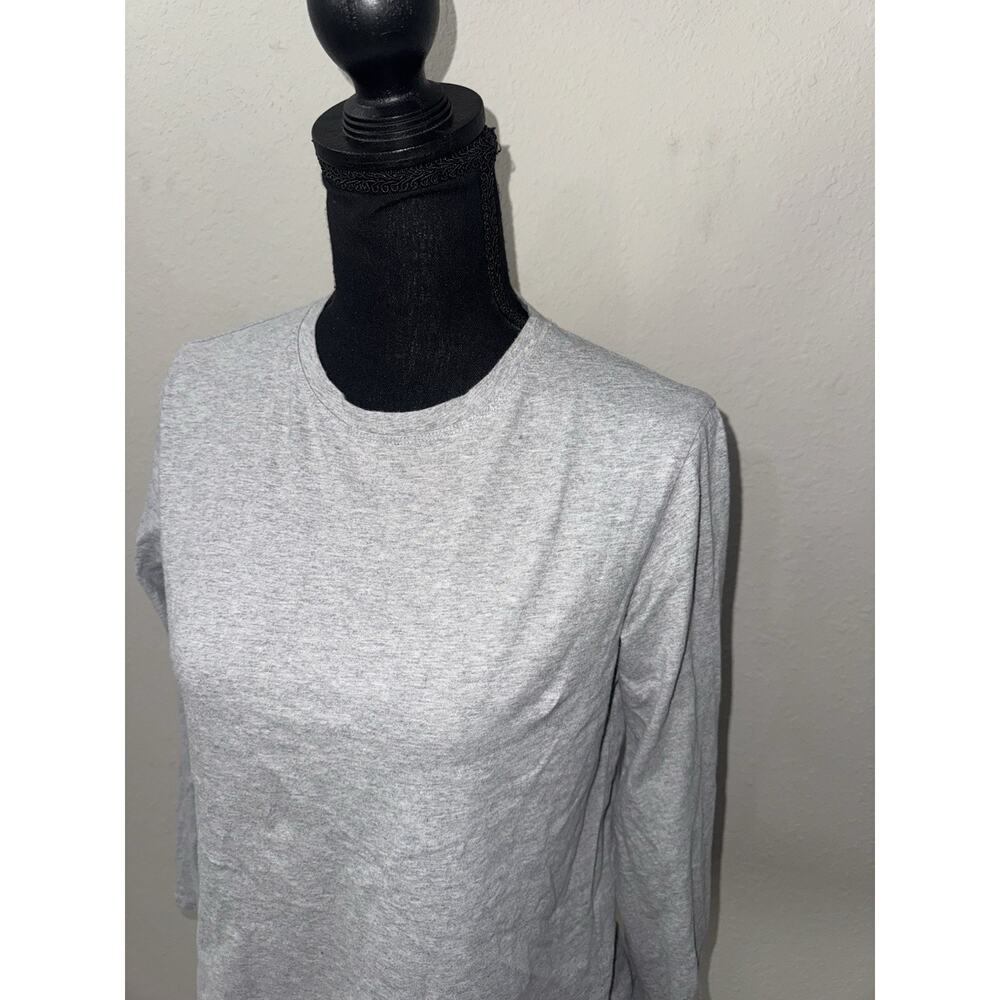 Kule The Modern Long Sleeve Solid Light Gray T-Shirt Women's Small Shirt - Picture 2 of 7